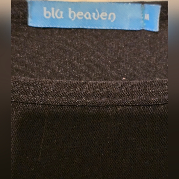 Vintage Blu Heaven Capricorn Zodiac Tee | Rhinestone Graphic Y2K Black Top – M - Picture 3 of 7